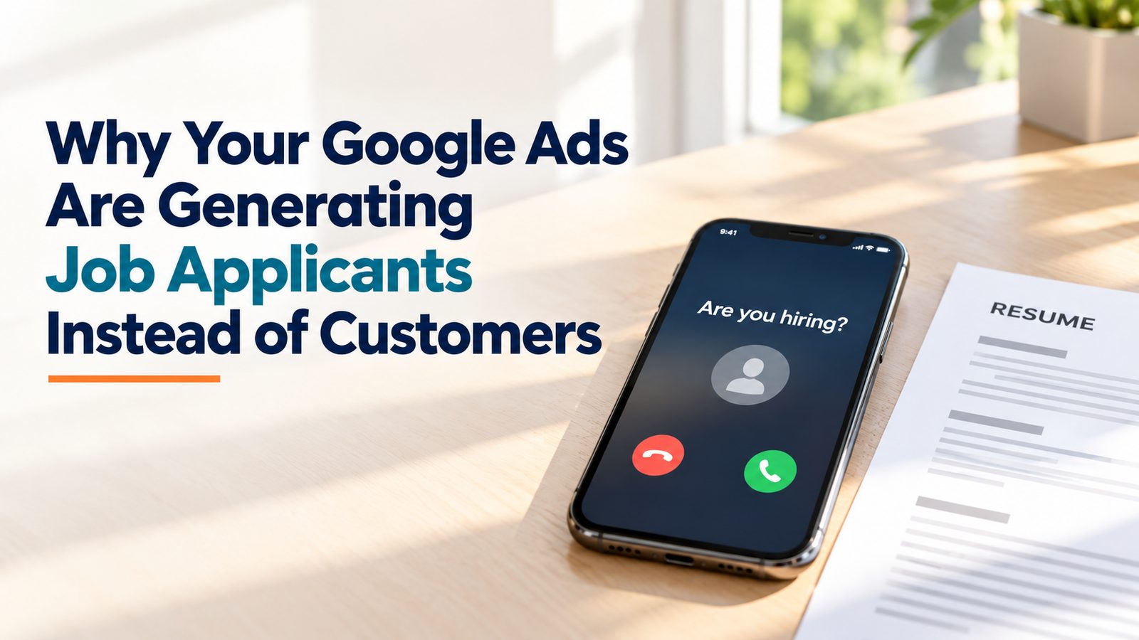 Why Your Google Ads Are Generating Job Applicants Instead of Customers